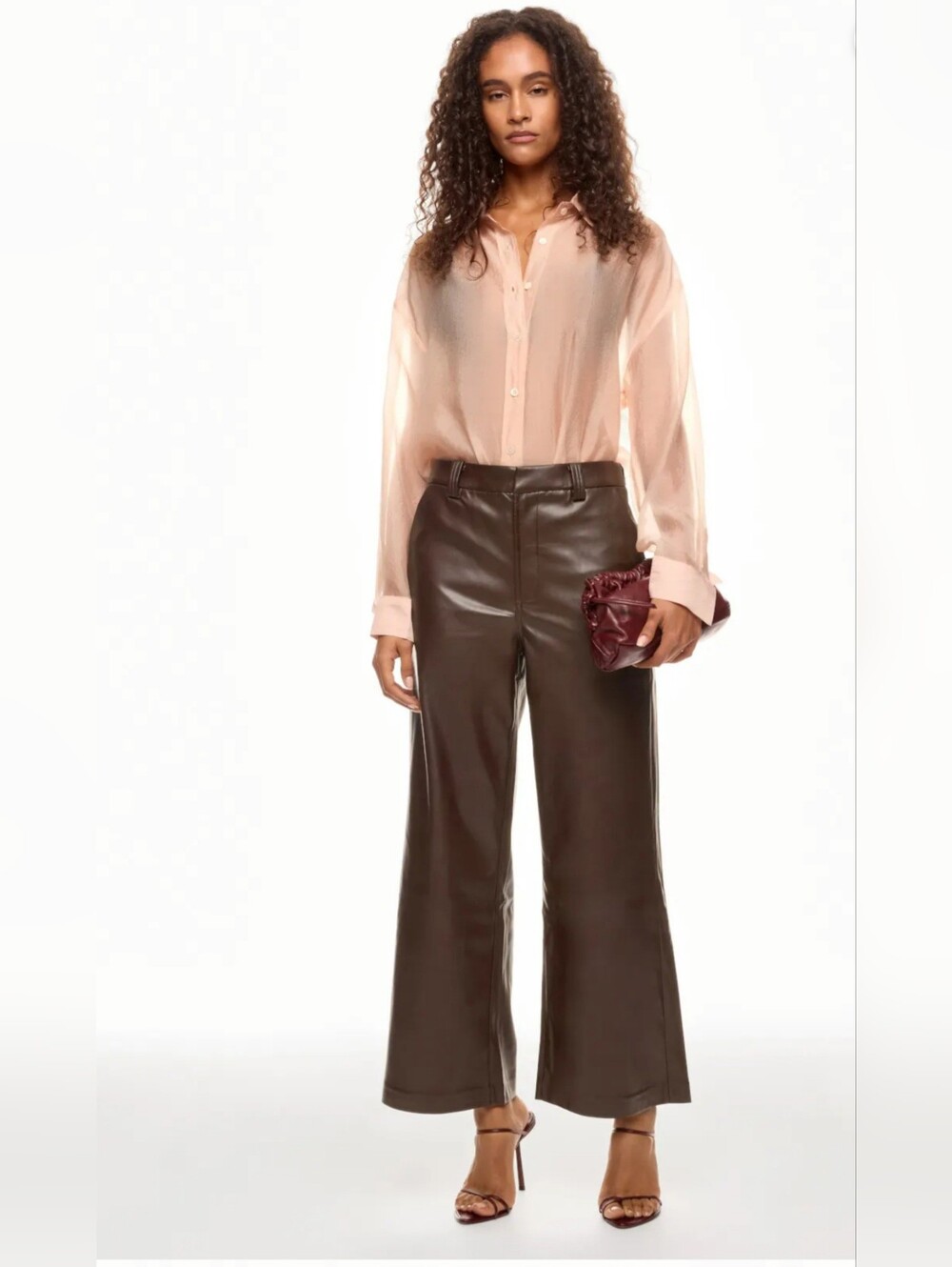 Joe's Jeans The Mia Vegan Leather Crop Trouser Women Size 32